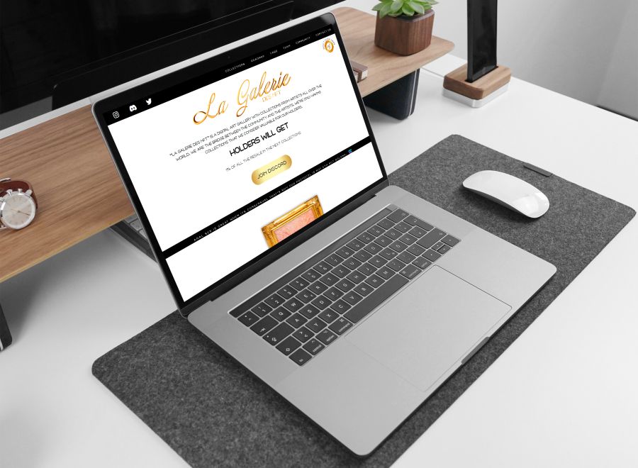 web development and blockchain nfts project la galerie des nft made by the web developers jd innovation studio marketing agency in portugal agencia de marketing e desenvolvimento de websites em portugal